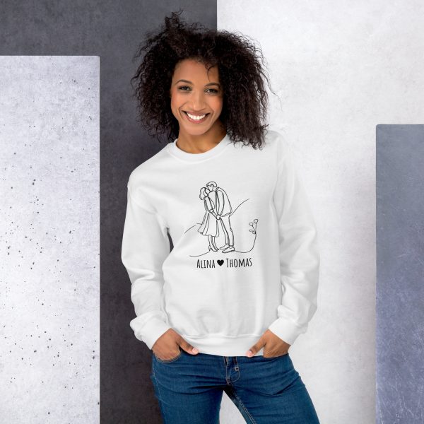 SUDADERA MUJER PERSONALIZADA CON NOMBRES DE LA PAREJA